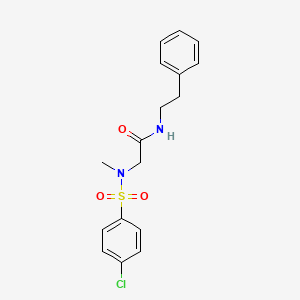 N~2~-[(4-chlorophenyl)sulfonyl]-N~2~-methyl-N~1~-(2-phenylethyl)glycinamide