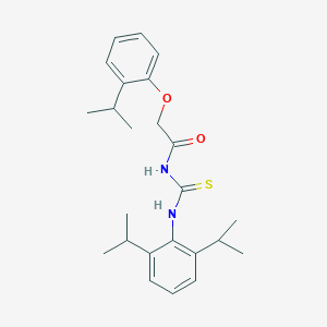 molecular formula C24H32N2O2S B4606078 N-{[(2,6-diisopropylphenyl)amino]carbonothioyl}-2-(2-isopropylphenoxy)acetamide 