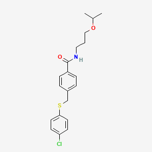 4-{[(4-chlorophenyl)thio]methyl}-N-(3-isopropoxypropyl)benzamide