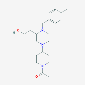 2-[4-(1-acetyl-4-piperidinyl)-1-(4-methylbenzyl)-2-piperazinyl]ethanol