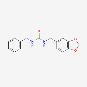 molecular formula C16H16N2O3 B4606121 N-(1,3-benzodioxol-5-ylmethyl)-N'-benzylurea 