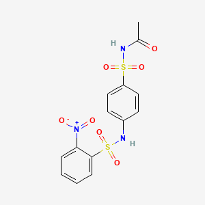 N-[(4-{[(2-nitrophenyl)sulfonyl]amino}phenyl)sulfonyl]acetamide