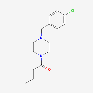 1-[4-(4-CHLOROBENZYL)PIPERAZINO]-1-BUTANONE