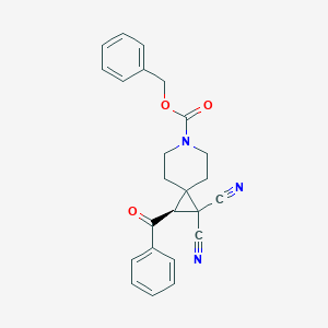 molecular formula C24H21N3O3 B460615 Benzyl 2-benzoyl-1,1-dicyano-6-azaspiro[2.5]octane-6-carboxylate 