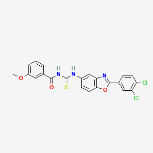 3-[2-(3,4-DICHLOROPHENYL)-1,3-BENZOXAZOL-5-YL]-1-(3-METHOXYBENZOYL)THIOUREA