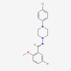 N-(5-bromo-2-methoxybenzylidene)-4-(4-chlorophenyl)-1-piperazinamine