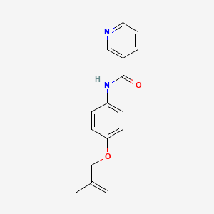 molecular formula C16H16N2O2 B4606208 N-{4-[(2-methyl-2-propen-1-yl)oxy]phenyl}nicotinamide 