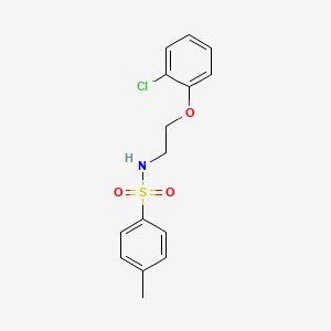 molecular formula C15H16ClNO3S B4606212 N-[2-(2-chlorophenoxy)ethyl]-4-methylbenzenesulfonamide 