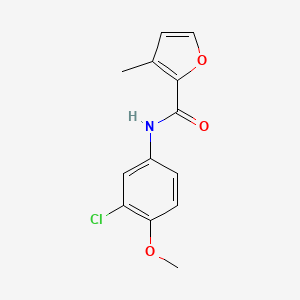 molecular formula C13H12ClNO3 B4606220 N-(3-chloro-4-methoxyphenyl)-3-methylfuran-2-carboxamide 