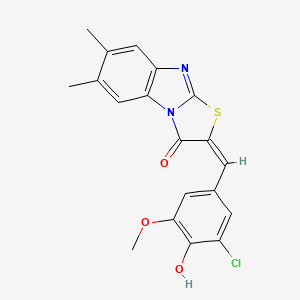 2-(3-chloro-4-hydroxy-5-methoxybenzylidene)-6,7-dimethyl[1,3]thiazolo[3,2-a]benzimidazol-3(2H)-one