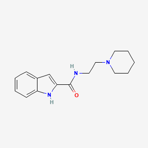 molecular formula C16H21N3O B4606313 N-[2-(piperidin-1-yl)ethyl]-1H-indole-2-carboxamide 