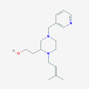 molecular formula C17H27N3O B4606326 2-[1-(3-methyl-2-buten-1-yl)-4-(3-pyridinylmethyl)-2-piperazinyl]ethanol 