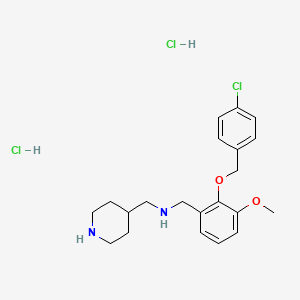 {2-[(4-chlorobenzyl)oxy]-3-methoxybenzyl}(4-piperidinylmethyl)amine dihydrochloride