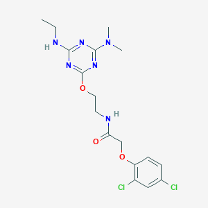 2-(2,4-dichlorophenoxy)-N-[2-[[4-(dimethylamino)-6-(ethylamino)-1,3,5-triazin-2-yl]oxy]ethyl]acetamide