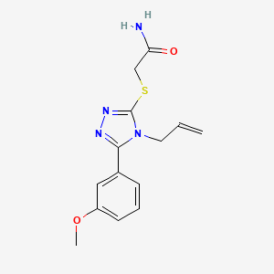 2-{[4-ALLYL-5-(3-METHOXYPHENYL)-4H-1,2,4-TRIAZOL-3-YL]SULFANYL}ACETAMIDE