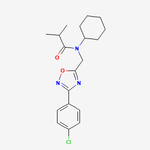 N-{[3-(4-chlorophenyl)-1,2,4-oxadiazol-5-yl]methyl}-N-cyclohexyl-2-methylpropanamide