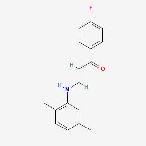 (E)-3-(2,5-dimethylanilino)-1-(4-fluorophenyl)prop-2-en-1-one