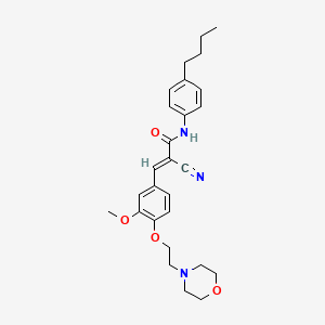 molecular formula C27H33N3O4 B4606458 N-(4-butylphenyl)-2-cyano-3-{3-methoxy-4-[2-(4-morpholinyl)ethoxy]phenyl}acrylamide 