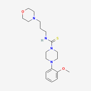 molecular formula C19H30N4O2S B4606486 4-(2-methoxyphenyl)-N-[3-(4-morpholinyl)propyl]-1-piperazinecarbothioamide 