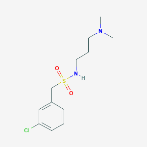 molecular formula C12H19ClN2O2S B4606502 1-(3-chlorophenyl)-N-[3-(dimethylamino)propyl]methanesulfonamide 