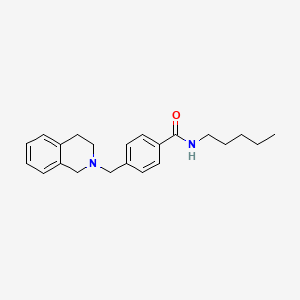 molecular formula C22H28N2O B4606512 N-PENTYL-4-[(1,2,3,4-TETRAHYDROISOQUINOLIN-2-YL)METHYL]BENZAMIDE 