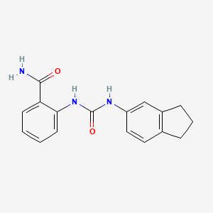 2-{[(2,3-dihydro-1H-inden-5-ylamino)carbonyl]amino}benzamide