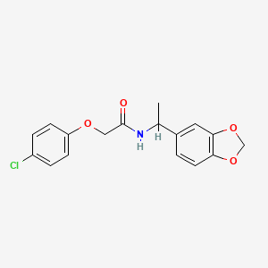 N-[1-(2H-13-BENZODIOXOL-5-YL)ETHYL]-2-(4-CHLOROPHENOXY)ACETAMIDE