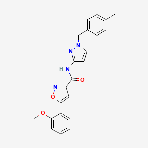 molecular formula C22H20N4O3 B4606564 5-(2-methoxyphenyl)-N-[1-(4-methylbenzyl)-1H-pyrazol-3-yl]-3-isoxazolecarboxamide 