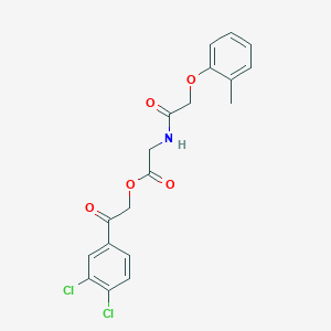 2-(3,4-dichlorophenyl)-2-oxoethyl N-[(2-methylphenoxy)acetyl]glycinate