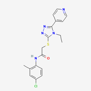 N-(4-chloro-2-methylphenyl)-2-{[4-ethyl-5-(4-pyridinyl)-4H-1,2,4-triazol-3-yl]thio}acetamide