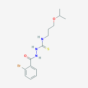 molecular formula C14H20BrN3O2S B4606604 2-(2-BROMOBENZOYL)-N-(3-ISOPROPOXYPROPYL)-1-HYDRAZINECARBOTHIOAMIDE 