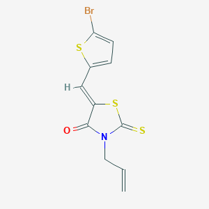 molecular formula C11H8BrNOS3 B4606662 3-allyl-5-[(5-bromo-2-thienyl)methylene]-2-thioxo-1,3-thiazolidin-4-one 