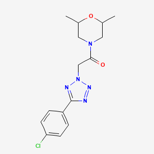 2-[5-(4-CHLOROPHENYL)-2H-1,2,3,4-TETRAZOL-2-YL]-1-(2,6-DIMETHYLMORPHOLIN-4-YL)ETHAN-1-ONE