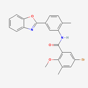 N-[5-(1,3-benzoxazol-2-yl)-2-methylphenyl]-5-bromo-2-methoxy-3-methylbenzamide