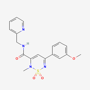 5-(3-methoxyphenyl)-2-methyl-N-(2-pyridinylmethyl)-2H-1,2,6-thiadiazine-3-carboxamide 1,1-dioxide