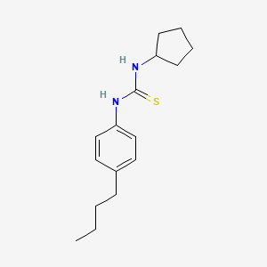 molecular formula C16H24N2S B4606727 1-(4-Butylphenyl)-3-cyclopentylthiourea 