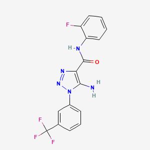 5-amino-N-(2-fluorophenyl)-1-[3-(trifluoromethyl)phenyl]-1H-1,2,3-triazole-4-carboxamide