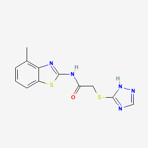 N-(4-methyl-1,3-benzothiazol-2-yl)-2-(1H-1,2,4-triazol-3-ylthio)acetamide