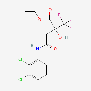 molecular formula C13H12Cl2F3NO4 B4606765 ethyl 4-[(2,3-dichlorophenyl)amino]-2-hydroxy-4-oxo-2-(trifluoromethyl)butanoate 