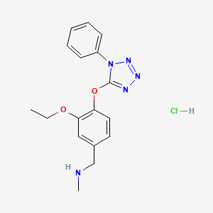 molecular formula C17H20ClN5O2 B4606779 {3-ethoxy-4-[(1-phenyl-1H-tetrazol-5-yl)oxy]benzyl}methylamine hydrochloride 