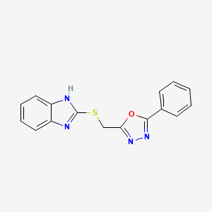 2-{[(5-phenyl-1,3,4-oxadiazol-2-yl)methyl]thio}-1H-benzimidazole