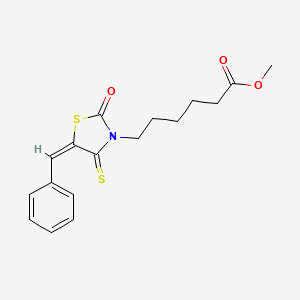 methyl 6-(5-benzylidene-2-oxo-4-thioxo-1,3-thiazolidin-3-yl)hexanoate