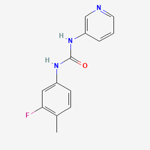 molecular formula C13H12FN3O B4606834 N-(3-FLUORO-4-METHYLPHENYL)-N'-(3-PYRIDYL)UREA 