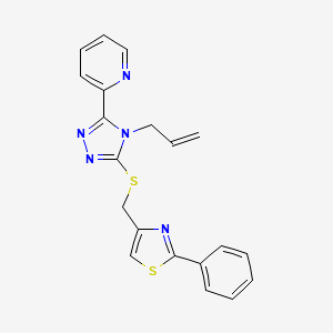 2-(4-allyl-5-{[(2-phenyl-1,3-thiazol-4-yl)methyl]thio}-4H-1,2,4-triazol-3-yl)pyridine