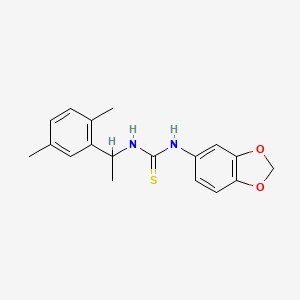 molecular formula C18H20N2O2S B4606902 1-(1,3-Benzodioxol-5-yl)-3-[1-(2,5-dimethylphenyl)ethyl]thiourea 