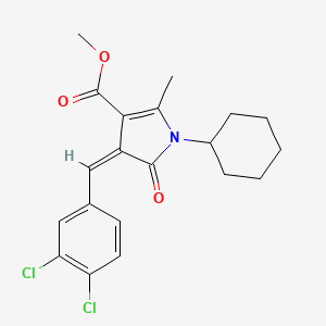 methyl (4Z)-1-cyclohexyl-4-[(3,4-dichlorophenyl)methylidene]-2-methyl-5-oxopyrrole-3-carboxylate