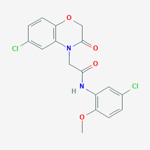 N-(5-chloro-2-methoxyphenyl)-2-(6-chloro-3-oxo-2,3-dihydro-4H-1,4-benzoxazin-4-yl)acetamide