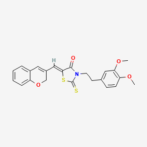 molecular formula C23H21NO4S2 B4606954 5-(2H-色满-3-亚甲基)-3-[2-(3,4-二甲氧苯基)乙基]-2-硫代-1,3-噻唑烷-4-酮 