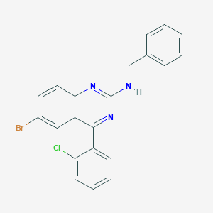 molecular formula C21H15BrClN3 B4607003 N-benzyl-6-bromo-4-(2-chlorophenyl)quinazolin-2-amine 