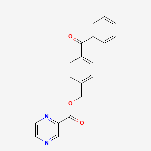 molecular formula C19H14N2O3 B4607004 4-benzoylbenzyl 2-pyrazinecarboxylate 